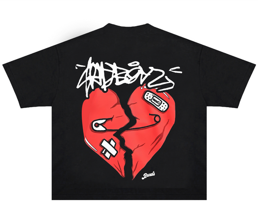 Junior H Sad Boyz Broken Heart Graphic T Shirt