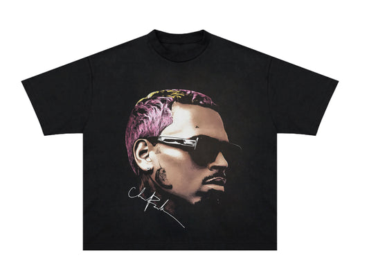 Big Face Chris Brown Graphic T Shirt