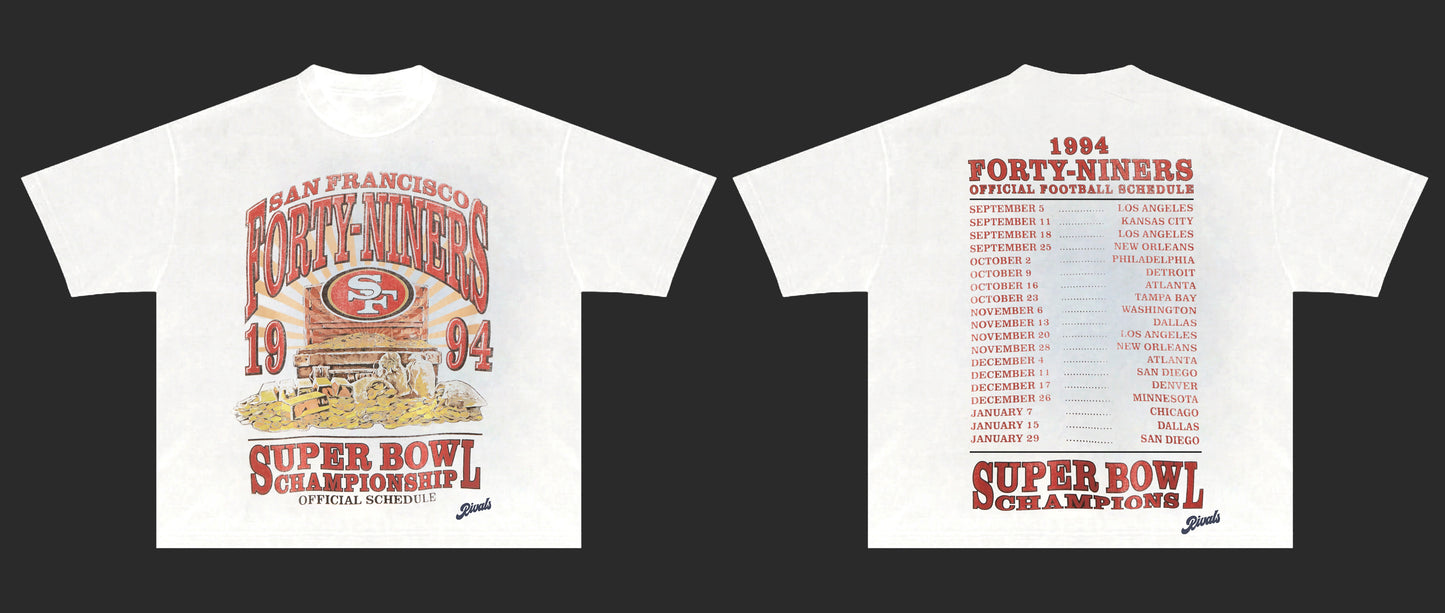 San Francisco 49ers  White Vintage T shirt