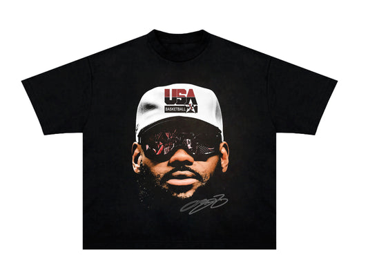 Lebron James Big Face Team USA Graphic T Shirt